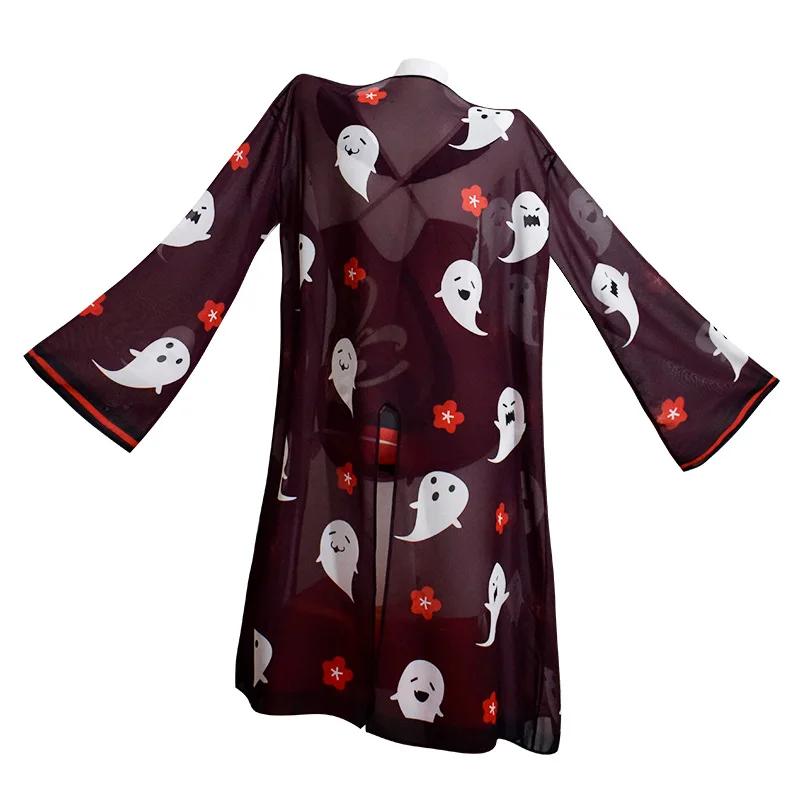 New Arrival Game Genshin Impact Hutao Jumpsuit Swim Wear Coat for Women Girl Summer Vacation Beach Uniform Sexy Swim